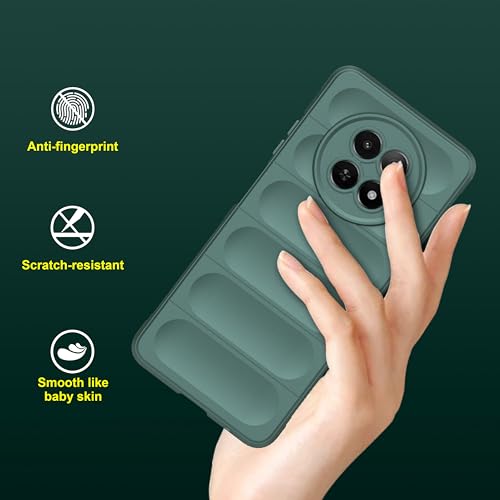 Image of Zapcase Back Case Cover for Realme 13 5G | Compatible for Realme 13 5G Back Cover | Liquid Silicon Magic Case with Camera Protection | Dark Green