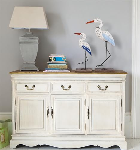 Figura de madera de gaviota decorativa náutica miniatura 4