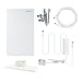 ANTOP AT-403B Flat-panel Smartpass Amplified Outdoor/Indoor TV Antenna with High Gain and Built-in 4G LTE Filter –65/80 Miles Long Range Multi-Directional Reception - 40ft Detachable Coaxial Cable