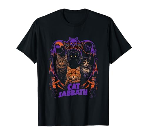Cat Sabbath Feline Heavy Rock Band Parodie T-Shirt