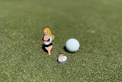Golf Divot Tool Blonde Babe with Magnetic Ball Marker, Single Prong image 4