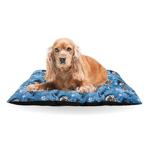 Kira&Gara® Cama para Perro - Colchoneta para Perro - Cojín Perro - Colchón Perro (M - 75x55cm, Vaquera-Blue)