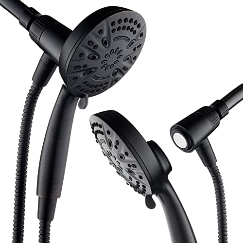 AquaDance Nuovo sistema di docking magnetico ad alta pressione 8 impostazioni soffione doccia portatile con faccia gigante da 5 pollici, staffa magnetica, tubo extra lungo in acciaio inox 72/finitura