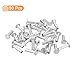 uxcell 50Pcs Semi Tubular Rivets, 4mm x 12mm Aluminum Round Flat Head Semi-Tubular Rivet Metal Stud Rivet for Industry Household Repairing Fastening, Silver
