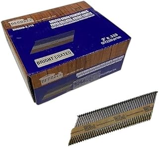 2 Inch Framing Nails – .113 Smooth Shank Paper Strip Collated, Clipped Head Nails for 30–34° Framing Nail Gun, Bright Coated, 2,500 Count