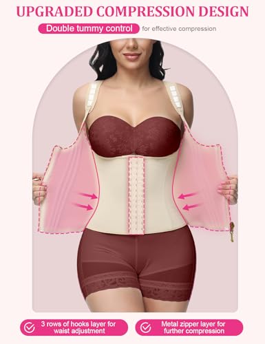 Image of SHAPSHE Waist Trainer for Women, Tummy Control Sports Girdle, Workout Body Shaper with Adjustable Shoulder Strap