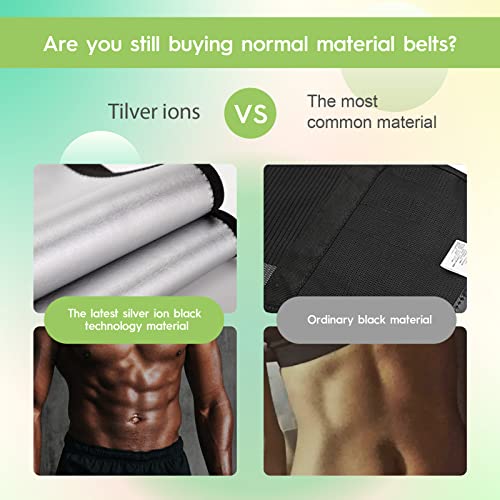 Portzon Waist Trainer For Women Weight Loss, Waist Trimmer Sweat Belt For Women Men Stomach Trainer For Women Sauna Belt Tummy Toner Low Back And Lumbar Support Sauna Suit Effect #TOP1