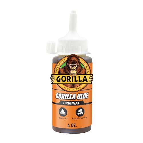 Gorilla Original Glue, 100% Waterproof Polyurethane, 4...