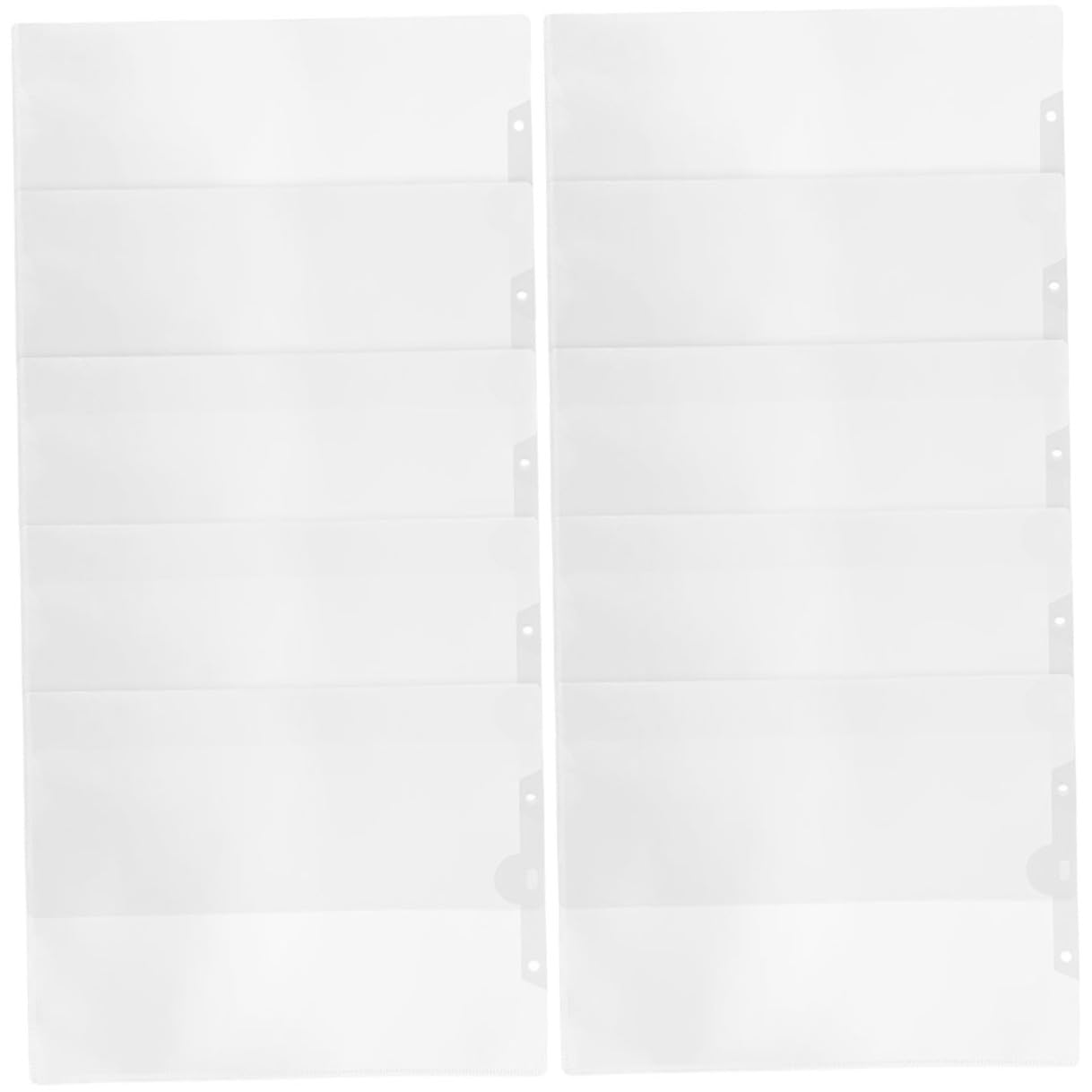 Pochette Plastique Transparente pour Dossiers, Lot de 24 Pièces en Pp, Protection de Documents et Classement, pour Bureau et Usage Scolaire