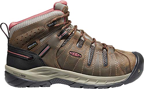 Keen Utility Womens Flint 2 Mid Soft Toe Waterproof Work Construction Boot, Cascade Brown/Brick Dust, 7.5 Wide Us #TOP3