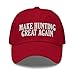 Make Hunting Great Again Cap (Embroidered Dad Hat) - Funny Gift for Hunters Cranberry