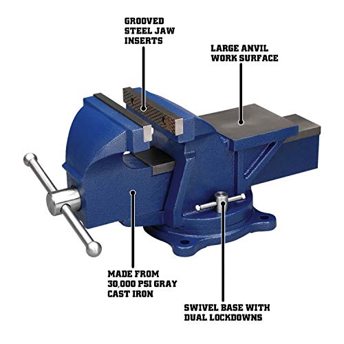 Image of Wilton General Purpose Bench Vise, 5 inch Jaw Width, 4 inch Max Jaw Opening, 2-1 /2 inch Throat (11105)