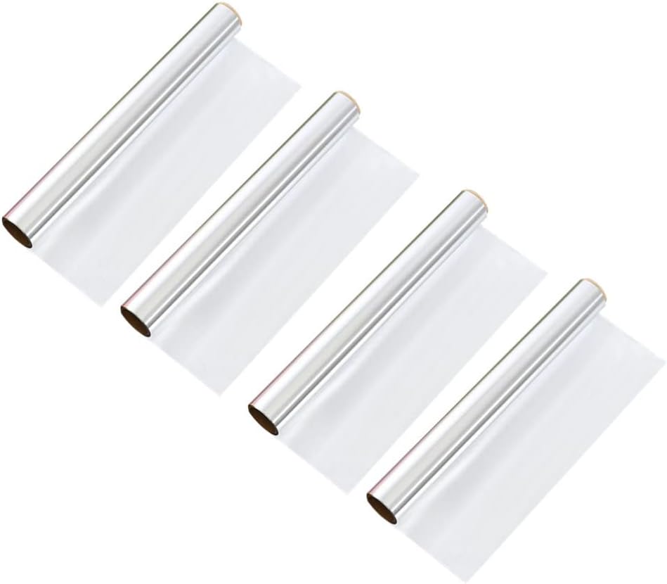 DOITOOL 4 Boxes of Aluminum Foil Baking Paper Foil Parchment Paper Food