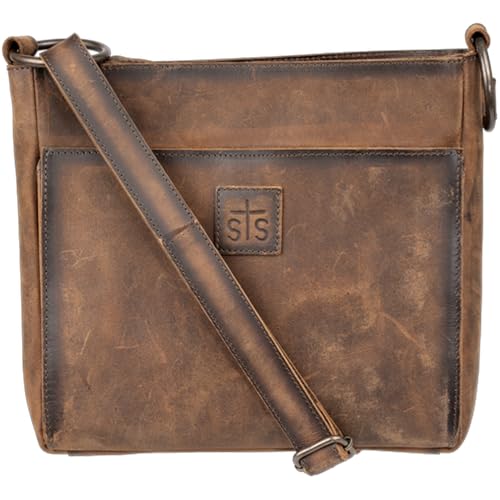 STS Ranchwear Womens Baroness Olivia Crossbody - Genuine Full Grain Leather Western Bag w/Card Organizer & Concealed Carry