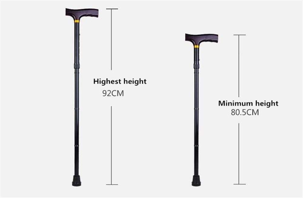 Andador para ancianos, Rollator Mobility Walker, Muletas for caminar ajustables Plegable Castreado Caminata con hombres/Mujeres Ayuda de movilidad portátil ajustable Mobility 80.5-92 cm Ajustable, B