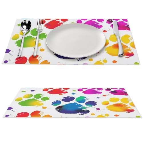 Set de table PVC lavable antidérapant cuisine et salle à manger, lot de 4 - 2