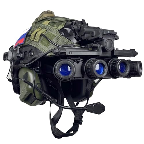 Casque tactique airsoft finition camouflage haute densité et lampe de poche intégrée
