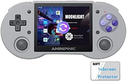 RG353p Handheld Game Console 3.5-Inches Display Dual OS Android 11 , Linux System Support 5G WiFi 4.2 Bluetooth, RK3566 Chip Built-in 64G TF Card 10000+ Classic Games Gray