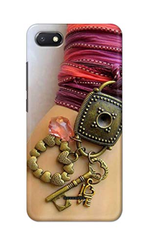 Image of Girl Hand with Keychain Hard Back Case Cover for Redmi 6A Back Cover -(J5) VNS2228
