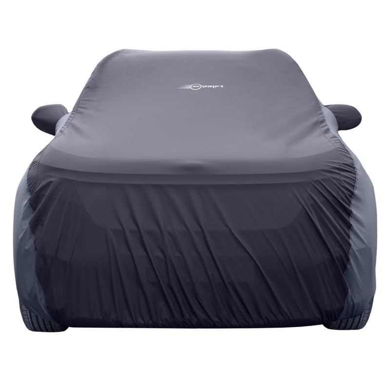 Image of NEODRIFT 'SuperTech' Car Cover for Toyota Altis (All Weather Protection, 100% Water-Resistant, Tailored Fit, Multi-Layered & Breathable Fabric) (Colour: Black+D.Grey)