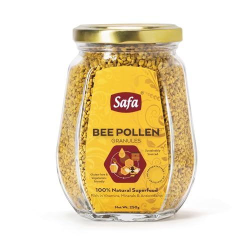 Safa Bee Pollen Granules 250g – 100% Natural Superfood | Rich in Vitamins, Minerals, Antioxidants | Energy & Immunity Booster | Raw & Sustainably Sourced