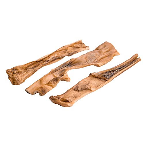 123... Hund dabei! - 1kg Premium Naturgetrocknete Rinderkopfhautstangen 30cm für Hunde - 100% Natürlich & Getreidefrei - Rinderkopfhaut - Für Starke Zähne - 100% Naturprodukt (1kg, 30cm Stangen)