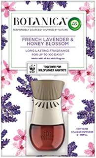 Botanica by Air Wick Air Freshener Electrical Plug-In Diffuser Kit and French Lavender and Honey Blossom Refill 19 ml