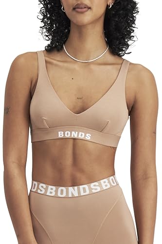 Image of Bonds Women's Anti-Chafing Bralette Bra, Chafe Off Bralette, Viscose /Bamboo Moisture-Wicking Plunge Bra for Women