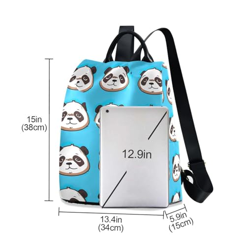 Mochila antirrobo azul para evitar hurtos en el transporte con pompón 3