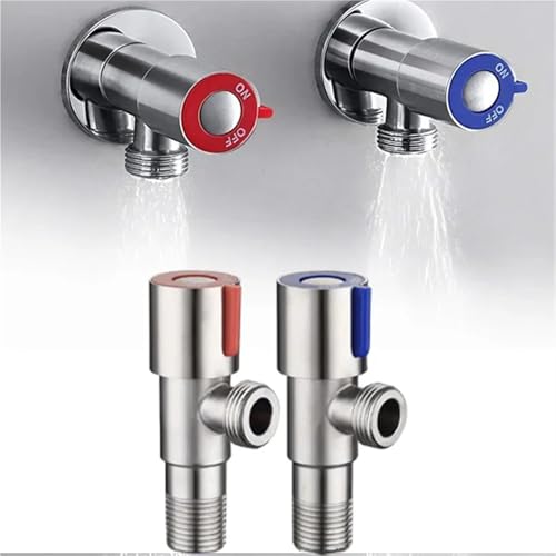 Válvula de cierre angular G1/2 de acero inoxidable contra óxido en termo de baño 3