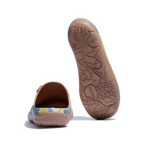 Image of UIN Slipper Woman Travel Art Painted Shoes Wide Toe Casual Home Slip On Mules Malaga