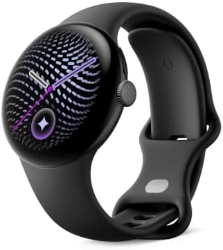 Google Pixel Watch 5 (41 mm) - Smartwatch - Black Case/Obsidian Band, Wi-Fi | Mit gewölbtem Display, umfassendem Gesundheits- und Fitness-Tracking und Unterstützung von Gemini