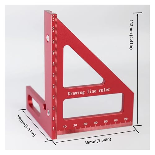 Regla de Carpintero Triángulo de Aleación de Aluminio miniatura 2