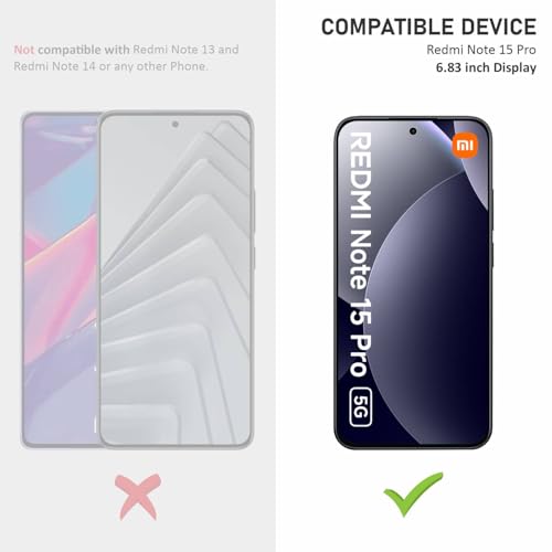Image of SupCares Tempered Glass for Redmi Note 15 Pro (6.83 Inch) With Installation Kit | 9H Edge to Edge Screen Protector | Black
