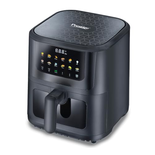Image of Prestige Crystachef 5.5L 1350W Air Fryer Black |11 Preset Menu Option|See Through Window|Safety Interlocking|Specially Designed Frying Basket| Upto 80% Less Oil|1 Year Warranty
