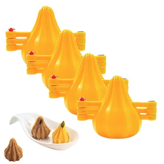 ERITIN Big Modak Prasad Maker Mould for Ganpati Pack of 4