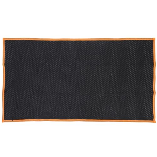 FUTUREORYY Manta de Mudanza Acolchada Negra Borde Naranja Manta de Embalaje Resistente para Muebles Almohadilla Protectora Multiusos para Transporte y Mudanzas Tela No Tejida Elástica