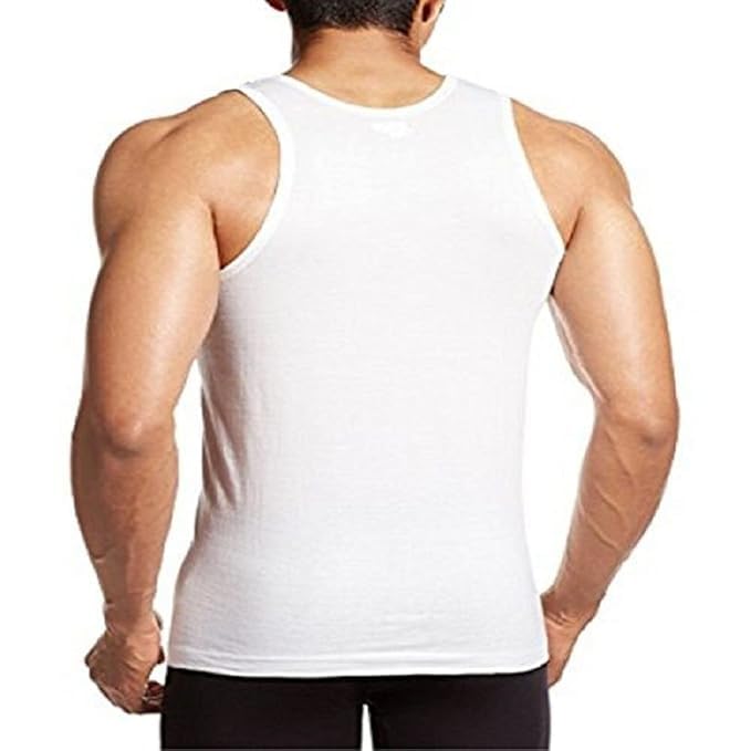 VIP Bonus Men's Cotton Tank Top Undershirt – Sleeveless White A-Shirt, Athletic Muscle Tee for Daily Wear2