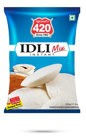 Image of Agrawal's 420 Instant Idli Mix Soft & Fluffy South Indian Breakfast | Quick & Easy No Fermentation With Healthy Features | Fresh & Pure Vegetarian Recipe, Pack of 1, 2KG