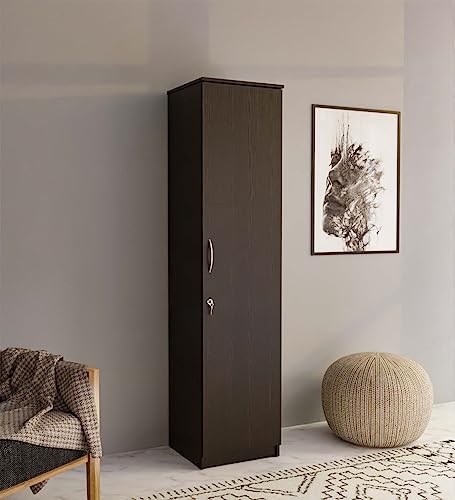 Image of COUCH CULTURE Adona Engineered Wood Wardrobe for Clothes with 1 Door | Storage Organizer | Storage Cabinet for Kitchen | Multipurpose Almirah for Bedroom, Living Room | 1 Year Warranty - Wenge