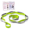 Water-Resistant Reflecive Running Belt for Women and Men with 2 Pockets Running Waist Belt, Money Safe, Phone Holder for Running, Stretching Strap for Yoga, Flexibility, Rehabilitation