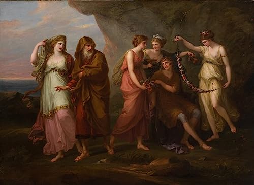 Télémaque et les Nymphes de Calypso impression sur toile haute définition musée 60x90