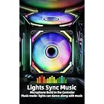 AsiaHorse COSMIQ-RE-Black 120mm Case Fan, Infinity Mirror FDB Reverse Fan with 5V 3-PIN Connector and Small Controller, Daisy Chain PWM PC RGB Fans for Cases CPU Liquid Coolers, 3Pack - Image 4