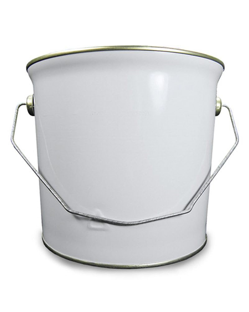 Lot de 6 seaux vides en métal de 2,5 litres avec couvercles pour peintures à solvant 2500 ml