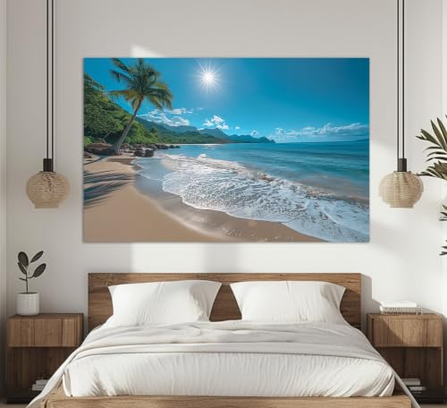 Lienzo de puesta de sol de 20x30cm sin marco con diseño de océano