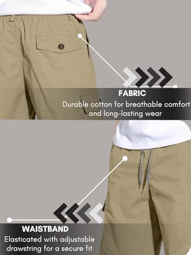 Image of GRECIILOOKS Bermuda Cotton Shorts for Men - Relaxed Fit Casual Summer Shorts | Knee Length Chino Style with Pockets