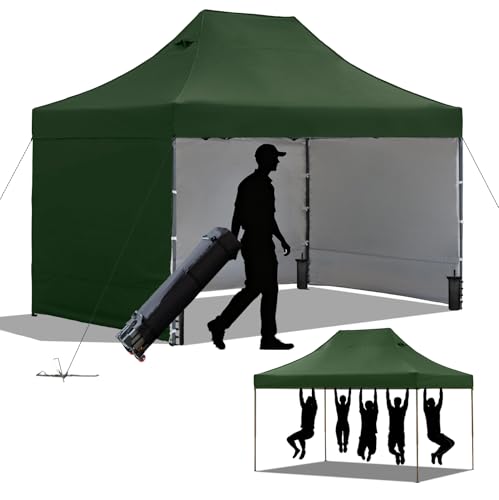 10x15 Heavy Duty Pop Up Canopy Tent, Outdoor Commercial Easy...