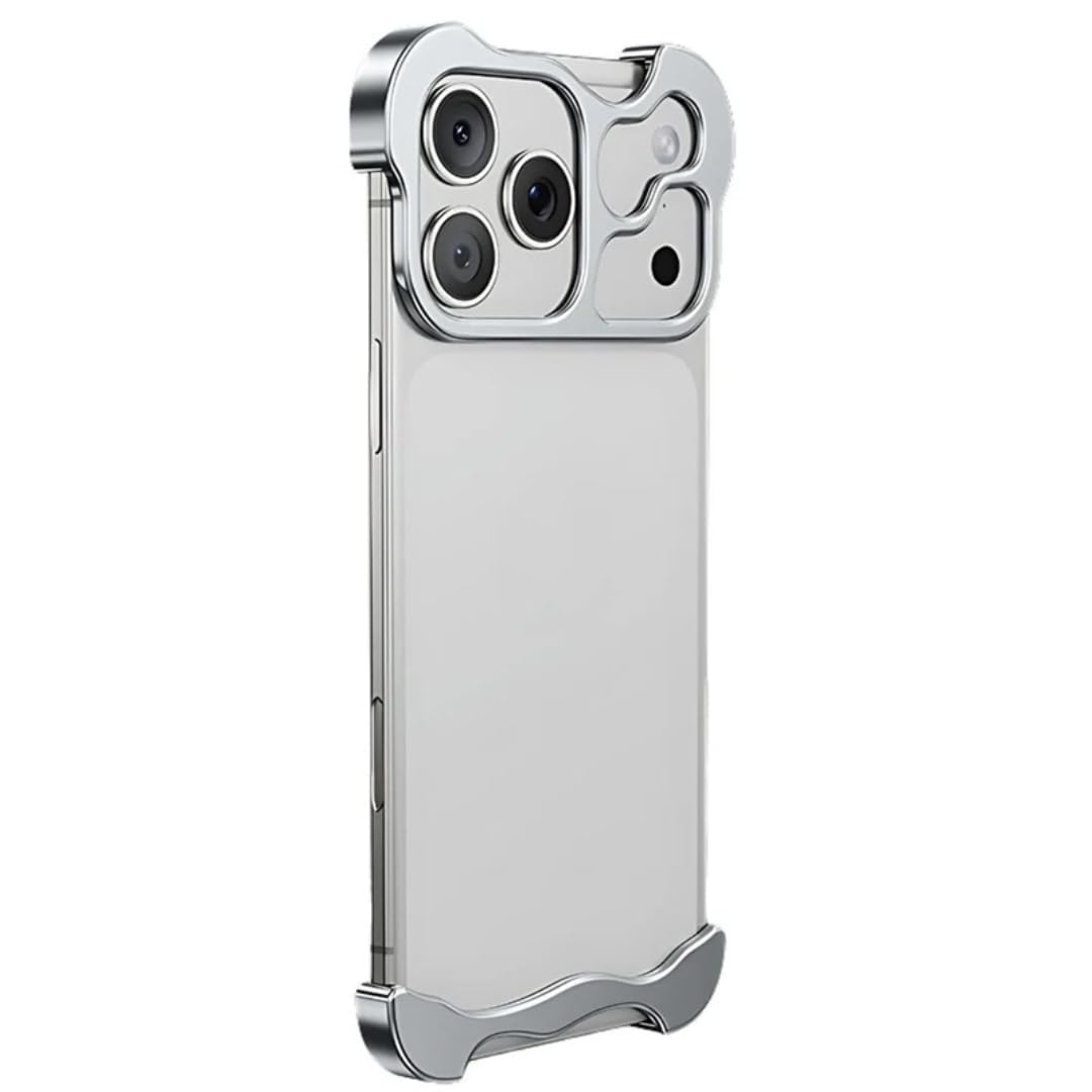 Custodia protettiva in metallo senza cornice con paraurti e angoli rinforzati per iPhone 17 Air 16 E 15 14 13 12 Pro Max Plus 17air 17pro 16e 16pro, cover antiurto per telefono (per iPhone 13 Pro Ma