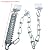 OZXNO 1 Set Screen Door Chain Storm Door Protector Chain and Spring Heavy Duty Storm Door Closer (Silver)