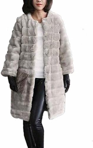 collarless fur jacket